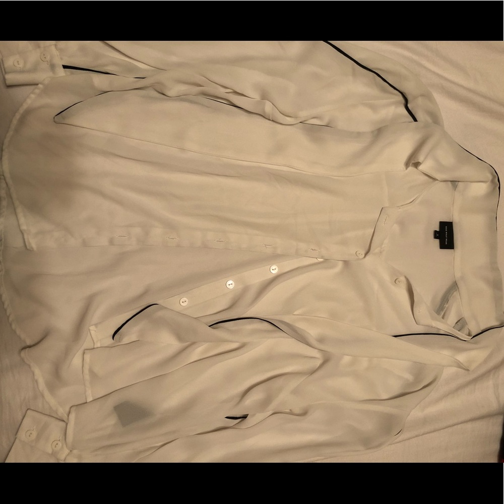 White button up blouse